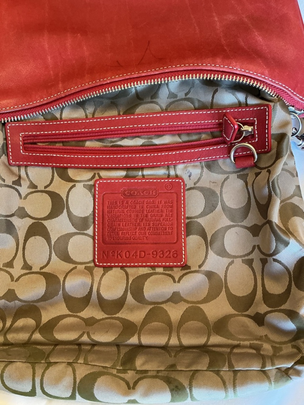 Coach Red Leather Shoulder Crossbody Bag - Picture 6 of 7